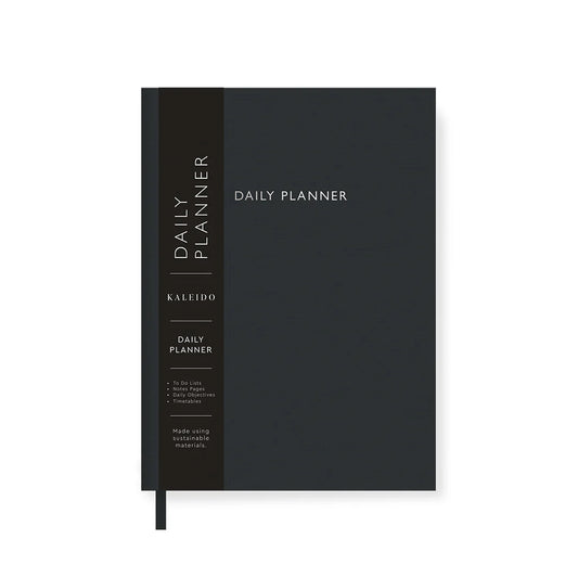 Off Black Fabric Daily Planner A5