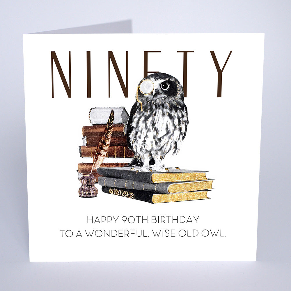 90th Birthday - Wise Old Owl