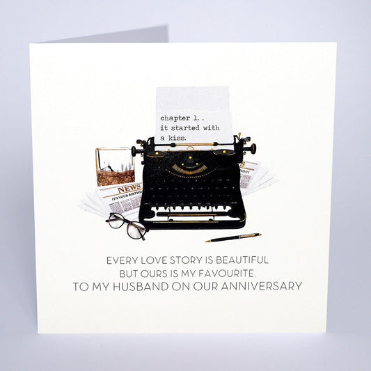 To My Husband on Our Anniversary Typewriter