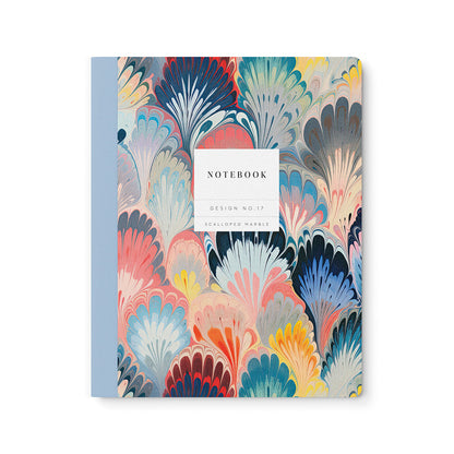 Design No.17 Scalloped Marble Excercise Book