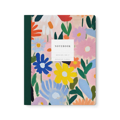 Gouache Floral Kaleido Excercise Book Notebook