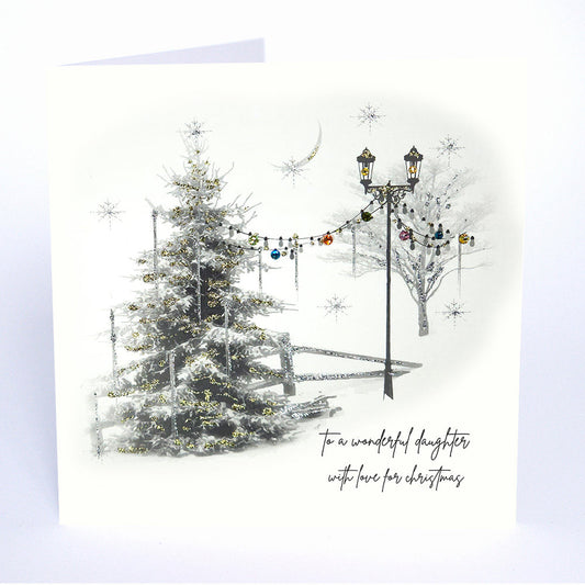 Wonderful Daughter with Love - Christmas Card