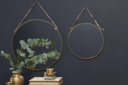 Kiko Round Mirror - Antique Brass - Large