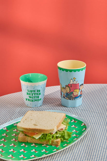 Tall Melamine Cup - Soft Blue Snoopy Print