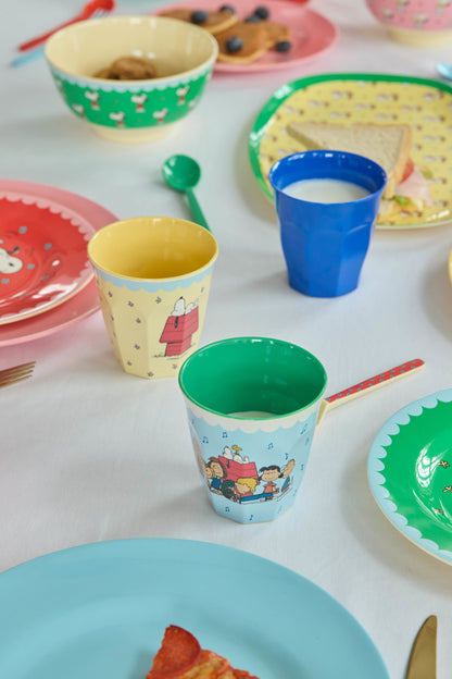 Medium Melamine Cup - Cream Snoopy Print