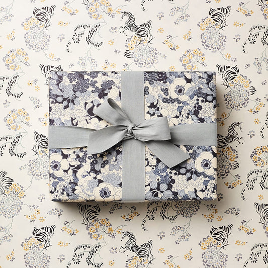Heirloom Curious Zebra and Bloom Gift Wrap