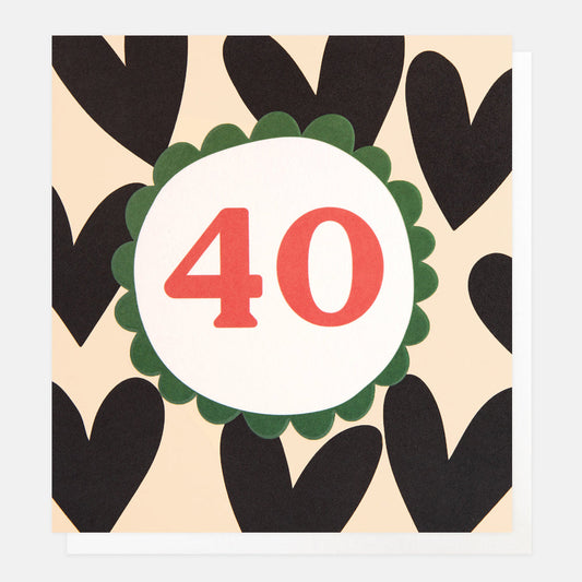 40th Charcoal Hearts