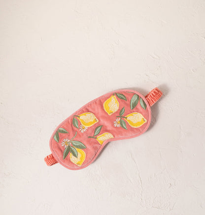 Lemon Blossom Eye Mask Coral Velvet