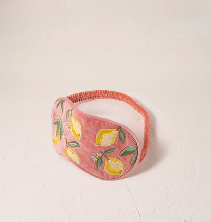 Lemon Blossom Eye Mask Coral Velvet