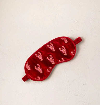Lobster Velvet Eye Mask - Rouge