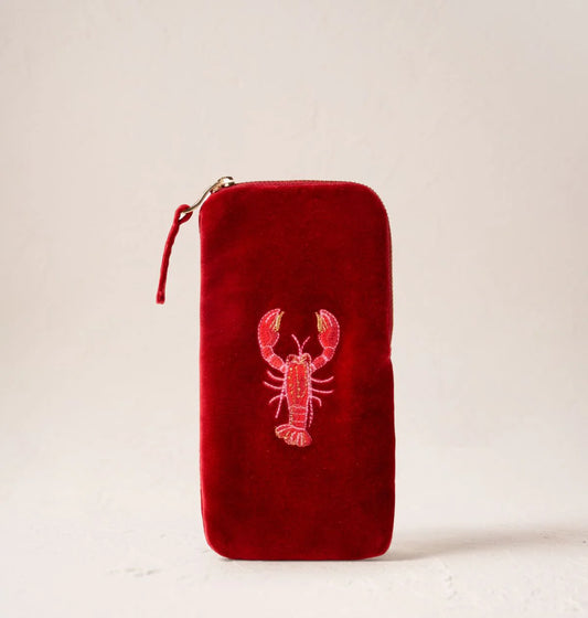 Lobster Glasses Case - Rouge Velvet