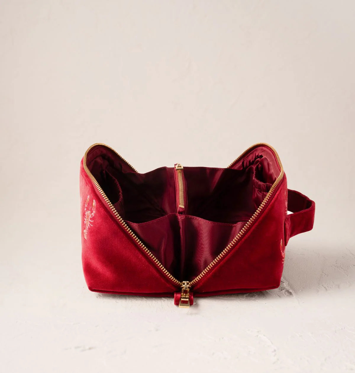 Lobster Open Flat Makeup Bag