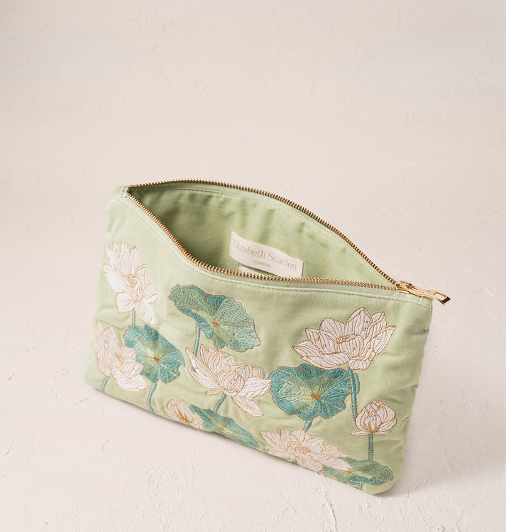 Lotus Rich Celadon Everyday Pouch