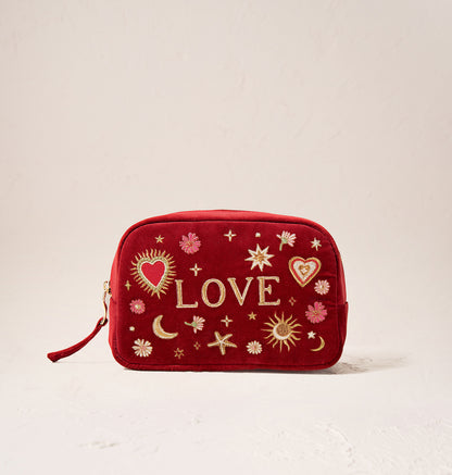 Love Charm Cosmetics Bag - Rouge Velvet