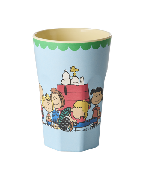 Tall Melamine Cup - Soft Blue Snoopy Print