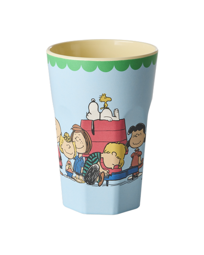 Tall Melamine Cup - Soft Blue Snoopy Print