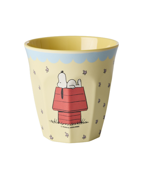 Medium Melamine Cup - Cream Snoopy Print