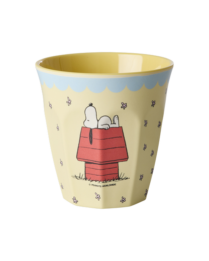 Medium Melamine Cup - Cream Snoopy Print