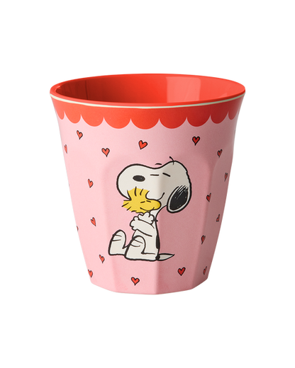 Medium Melamine Cup - Pink Snoopy Print