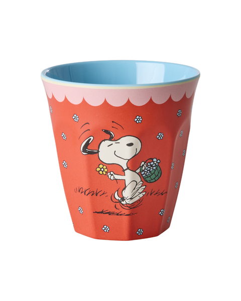 Medium Melamine Cup - Red Snoopy Print