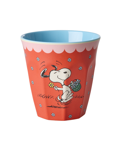 Medium Melamine Cup - Red Snoopy Print