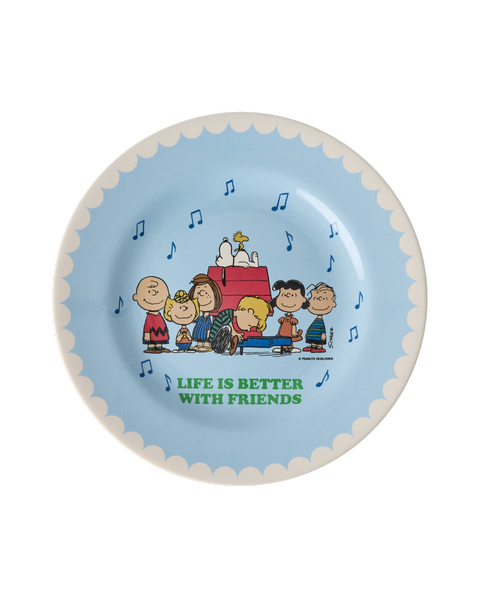 Melamine Side Plate with Soft Blue Snoopy Print