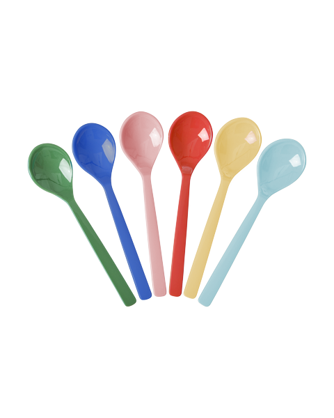 Melamine Tea Spoons - Solid Colours - Set of 6