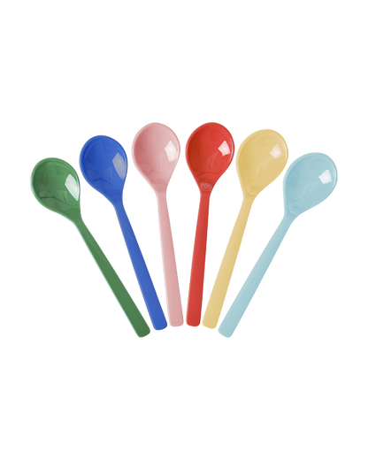 Melamine Tea Spoons - Solid Colours - Set of 6