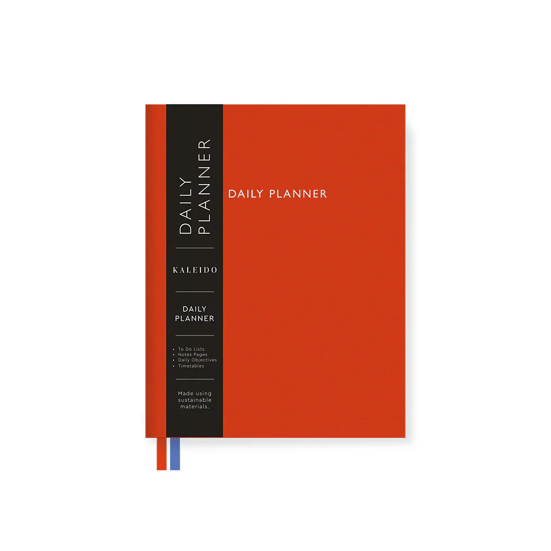 Orange Fabric Daily Planner B6