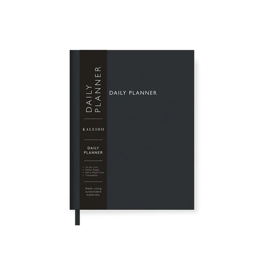 Off Black Fabric Daily Planner B6