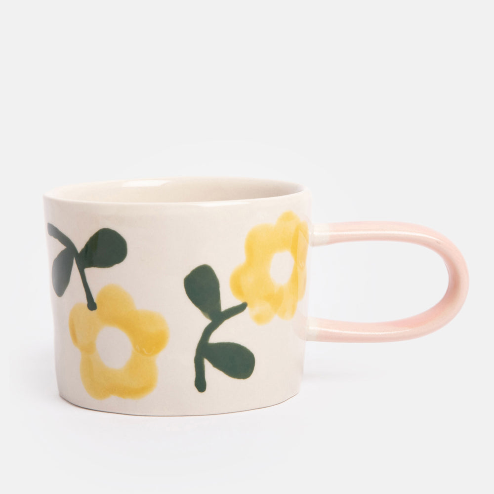 Ceramic Mug Yellow Flower