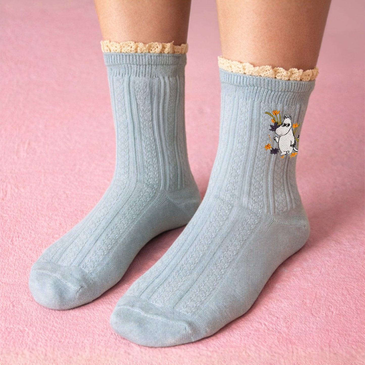 Moomin Blue Lace Moomin Socks