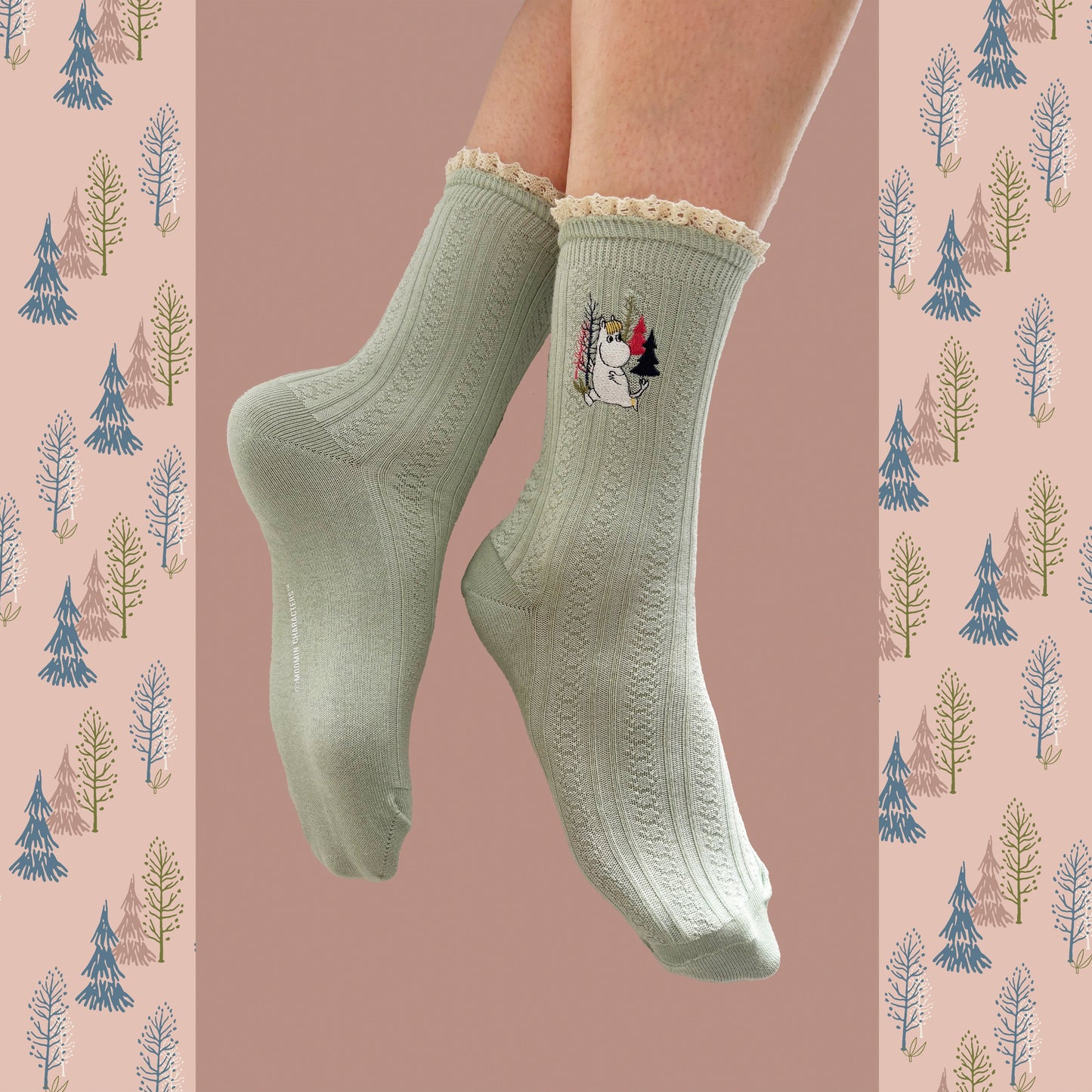 Moomin Green Lace Snorkmaiden Socks