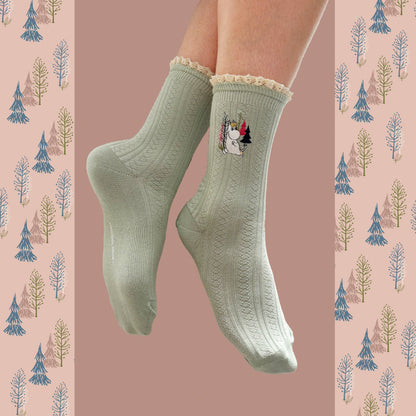 Moomin Green Lace Snorkmaiden Socks