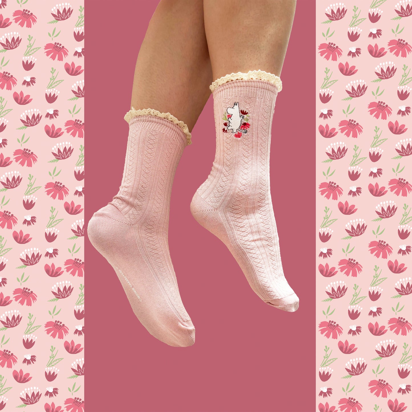 Moomin Pink Lace Moomin Socks