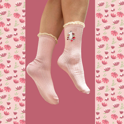 Moomin Pink Lace Moomin Socks