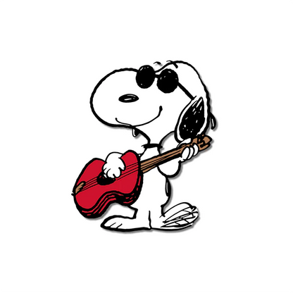 Peanuts Music Is Life Enamel Pin - Guitar