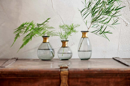 Miza Mini Glass Vase - Smoke