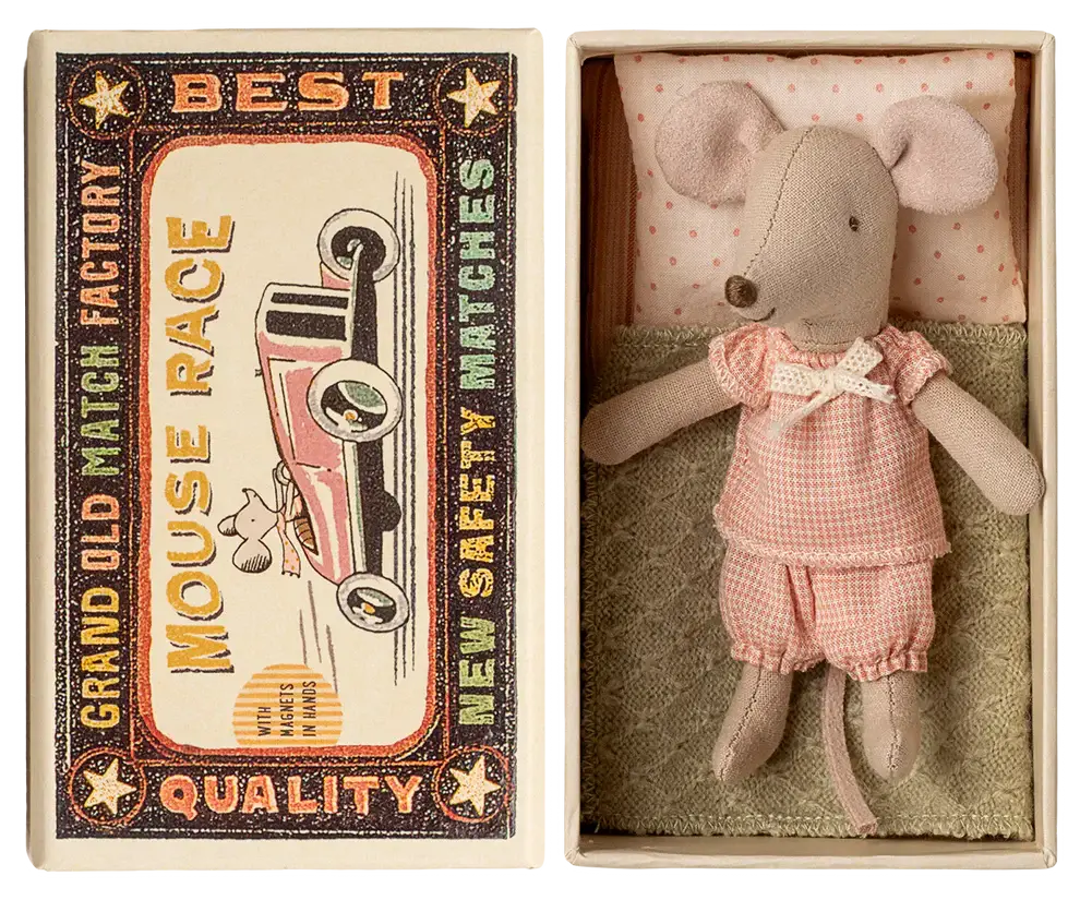 Little Sister Mouse in Matchbox