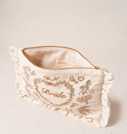 Earth Goddess Bride Everyday Pouch - Cream Velvet Frill