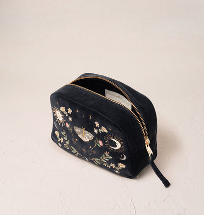 Midnight Mysticism Velvet Everyday Pouch - Charcoal