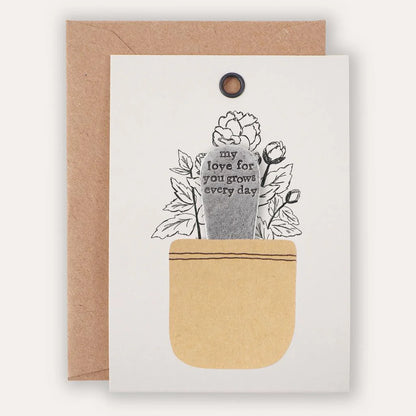 'My Love For You' Envelope Plant Marker