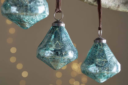 Tamti Bauble - Teal Crackle