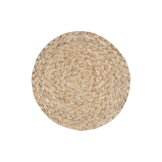 Set of 6 Jute Coasters - Natural