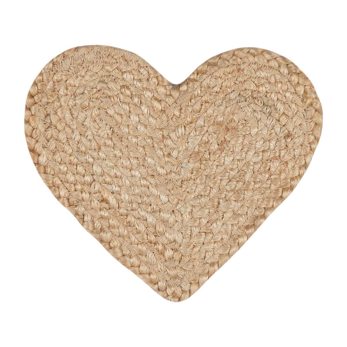 Heart Coaster - Natural Jute