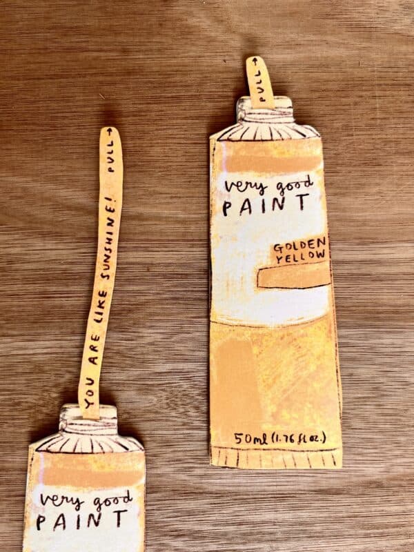 YELLOW PAINT CARD ‘YOU ARE LIKE SUNSHINE