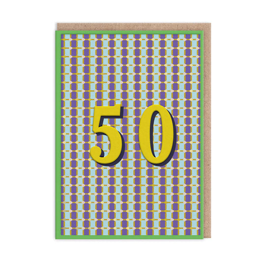 50 Geometric Birthday Card