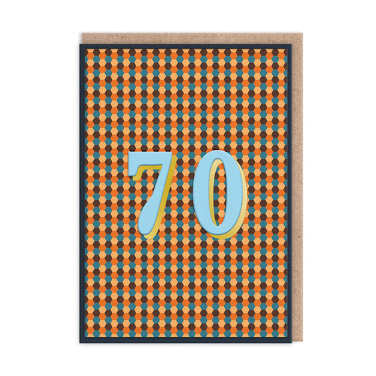 70 Geometric Birthday Card