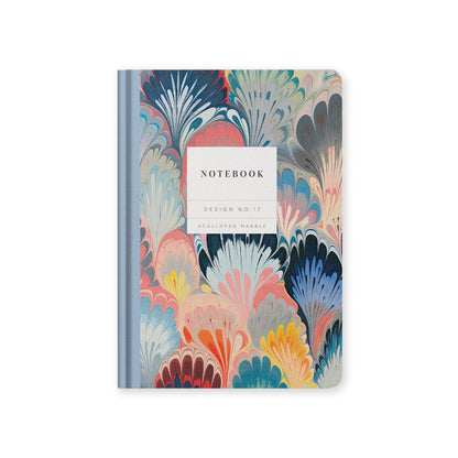 Design No.17 Scalloped Marble Hardback Notebook (A5)