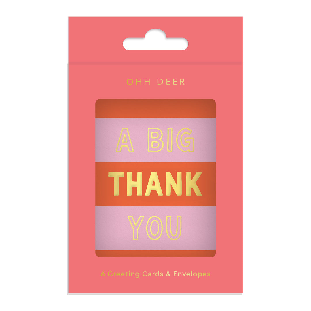 A Big Thank You Mini Greeting Card (Pack of 6)